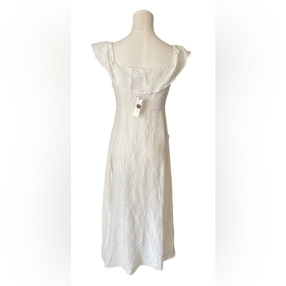 By Anthropologie Off-The-Shoulder Button Midi Dress - Picture 7 of 10